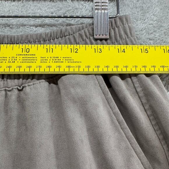 Zara Pants Womens M Taupe Gray Microfiber Stretch Mid Rise Pullon Jogger Pockets - Picture 12 of 14